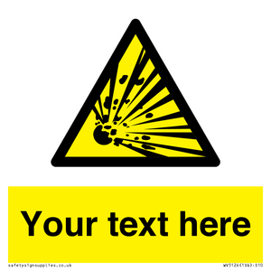 Custom Explosive Material Sign